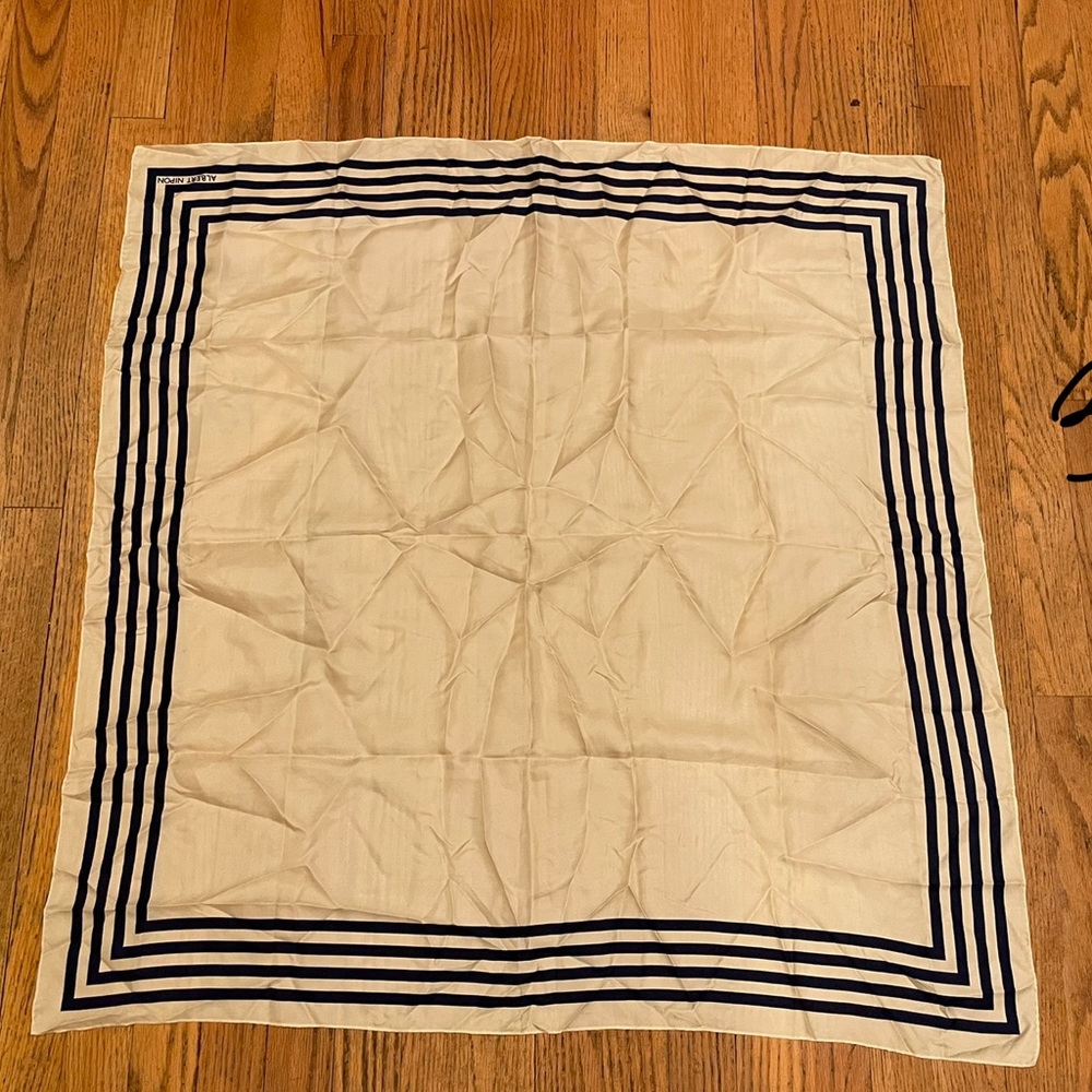 Albert Nipon Minimalist Square Silk Scarf